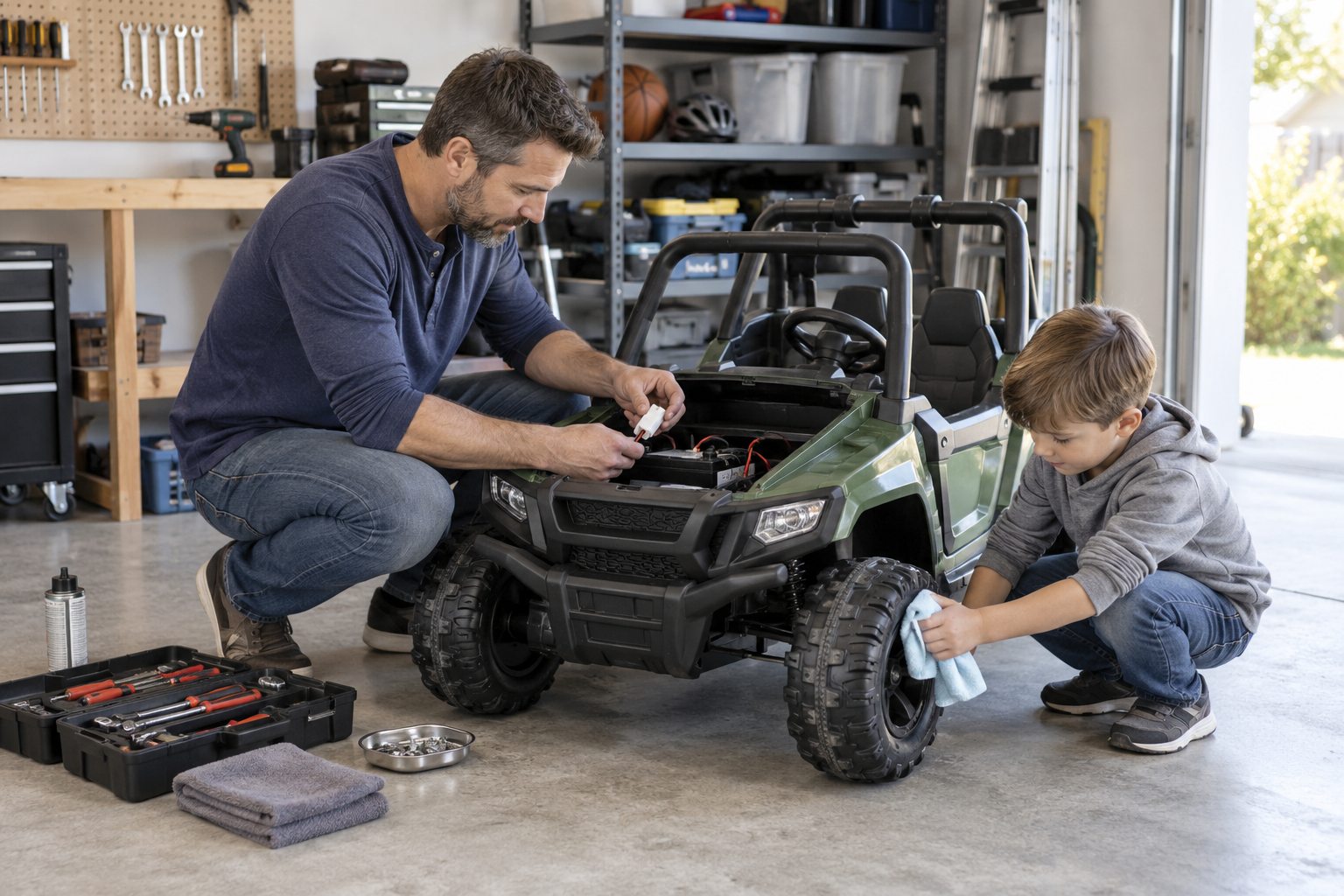 How Long Should a Ride-On Battery Last? - outdoor play advice from ChildWood Play