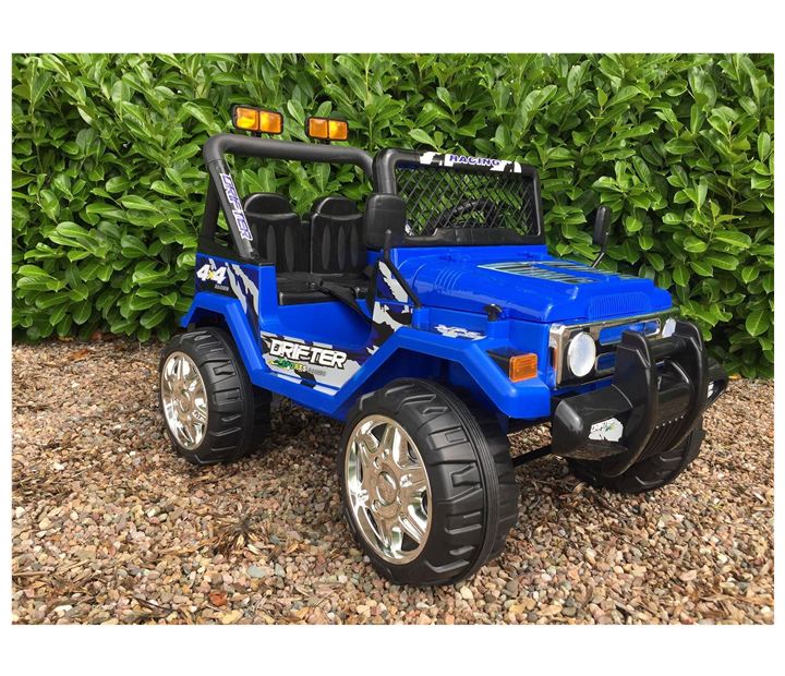 Drifter 12v 2 Seater 4x4 Ride on Jeep Truck Blue - Ride On Toys from ChildWood Play