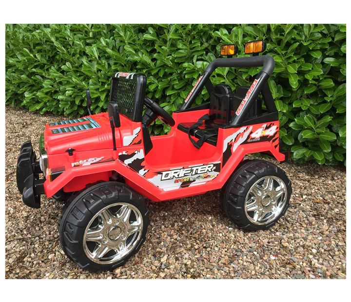 Kids Electric Jeep. 4x4 ride on for kids in RED - Ride On Toys from ChildWood Play