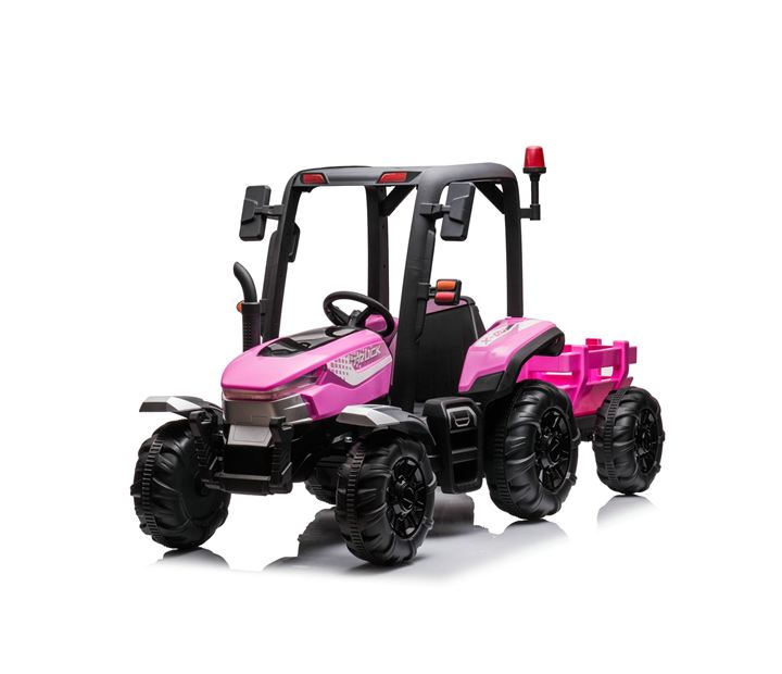 AgriRider Pro 24V Electric Ride-On Tractor & Trailer Pink - Ride On Toys from ChildWood Play