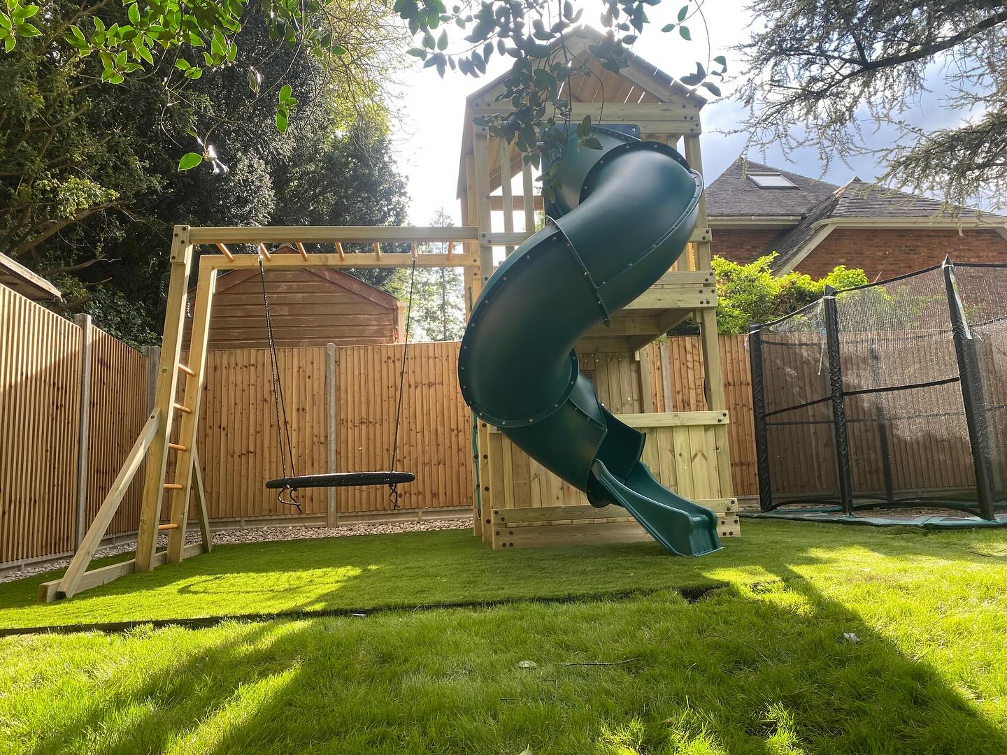 7ft Tube Twist Tunnel Slide for Climbing Frames  Heavy-Duty Outdoor Spiral Slide