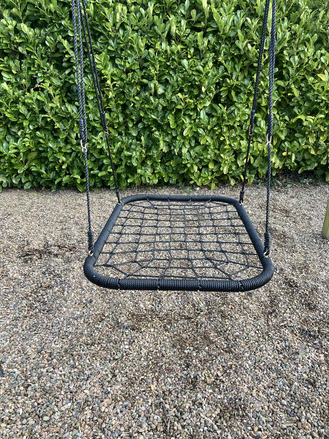Rectangular Crow Nest  Swing Seat for climbing frame Black 1200 x 800mm