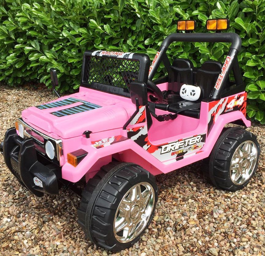 Kids Electric Jeep. 4x4 ride on for kids in Pink