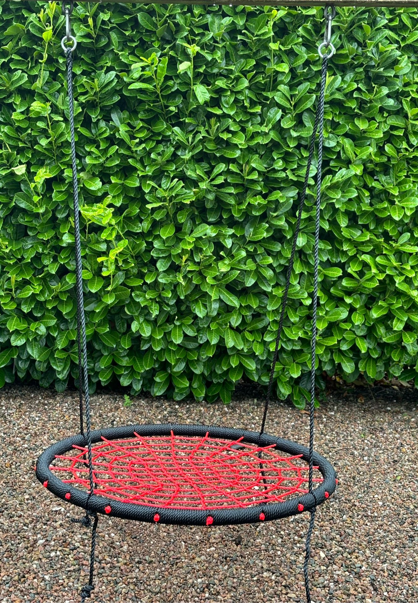 Crow Nest Basket swing Seat 100cm Black / Red