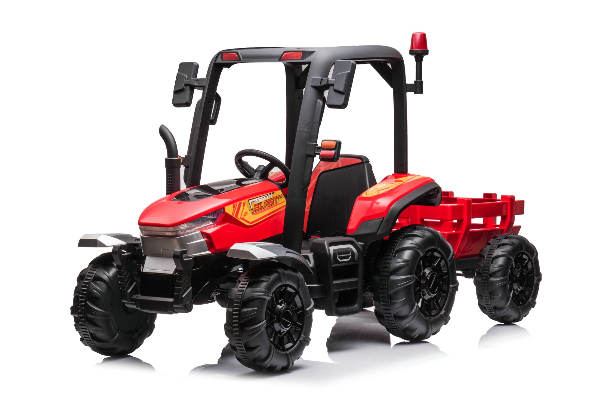 AgriRider Pro™ 24V Electric Ride-On Tractor & Trailer Red