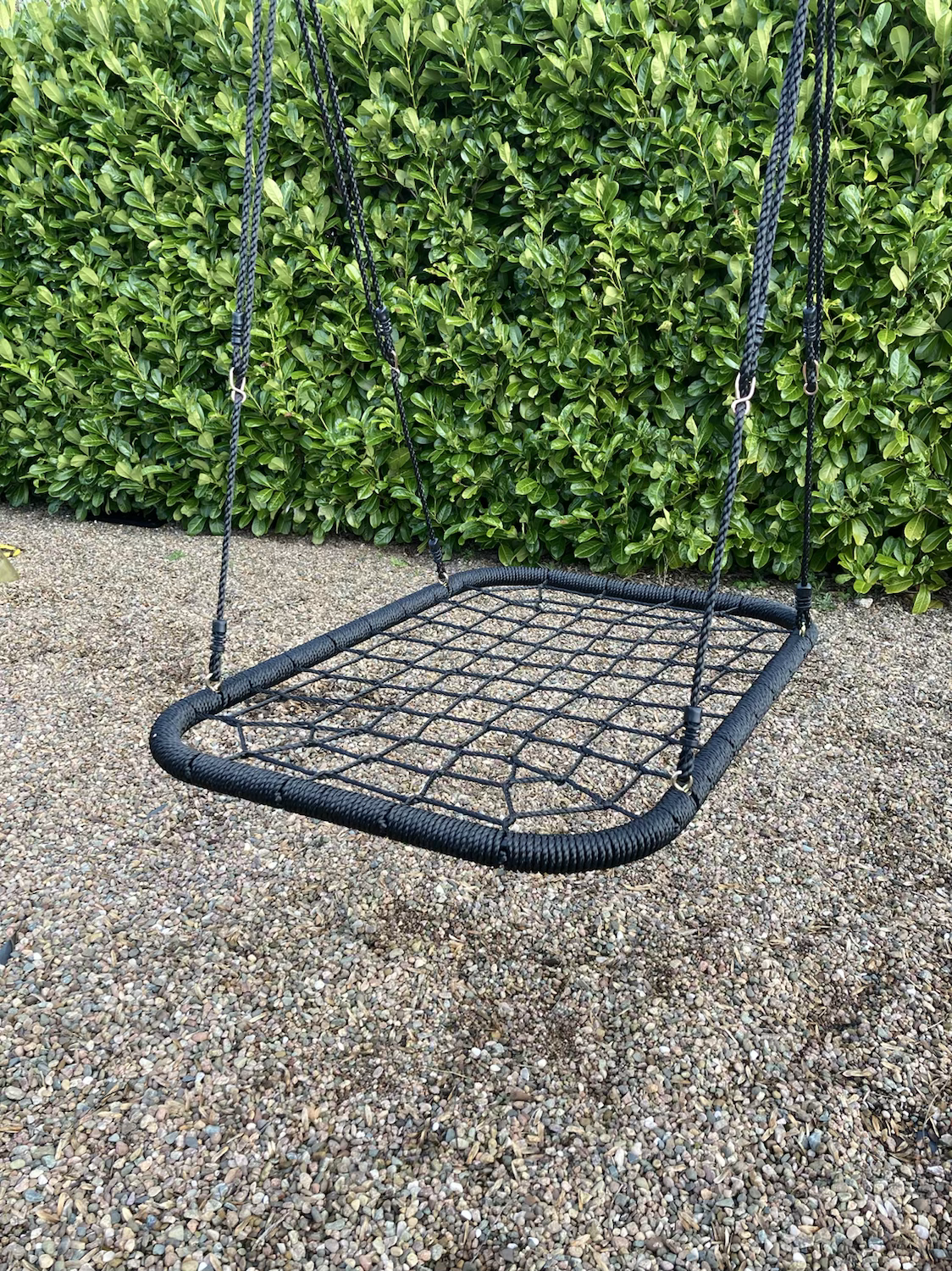 Rectangular Crow Nest  Swing Seat for climbing frame Black 1200 x 800mm
