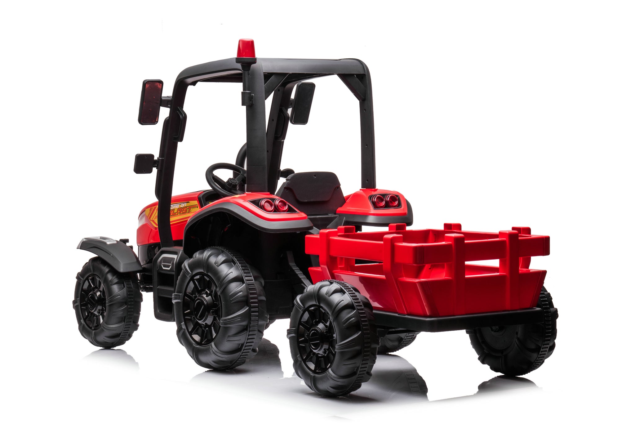 AgriRider Pro™ 24V Electric Ride-On Tractor & Trailer Red