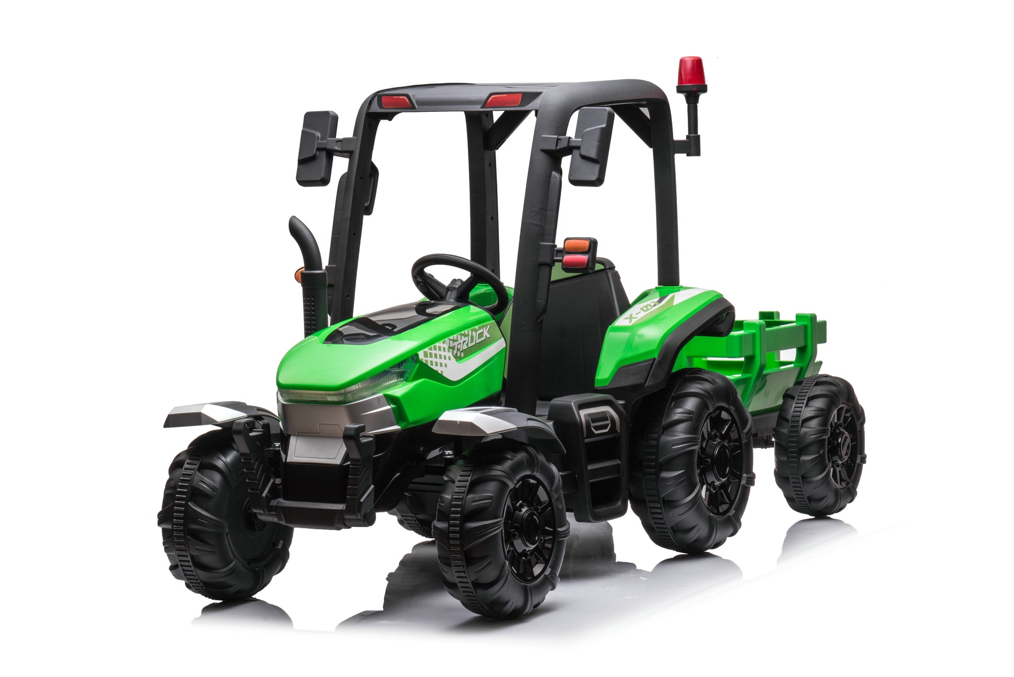 AgriRider Pro™ 24V Electric Ride-On Tractor & Trailer Green