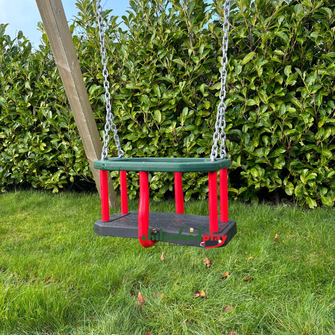 Playground Swing Bundle - Rubber Baby Seat & Rubber Flat Seat with Chains