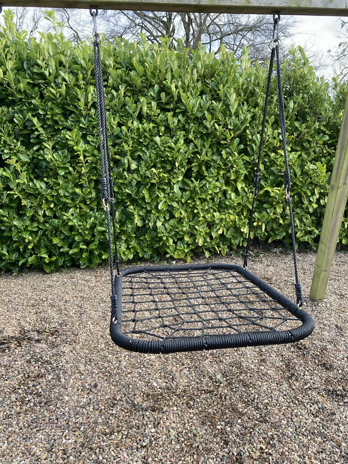 Rectangular Crow Nest  Swing Seat for climbing frame Black 1200 x 800mm