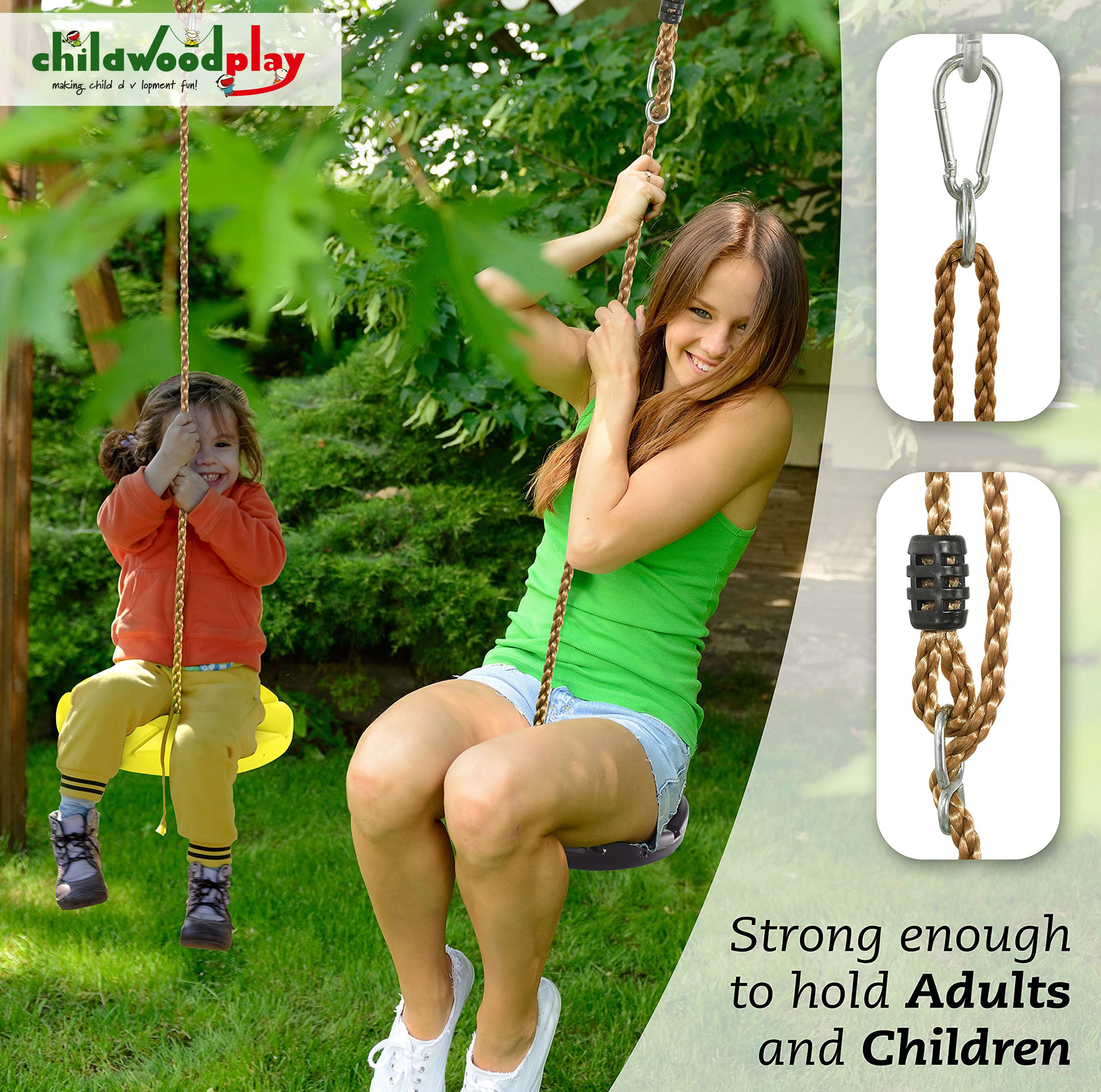 Children's Disc Button Monkey Swing Seat