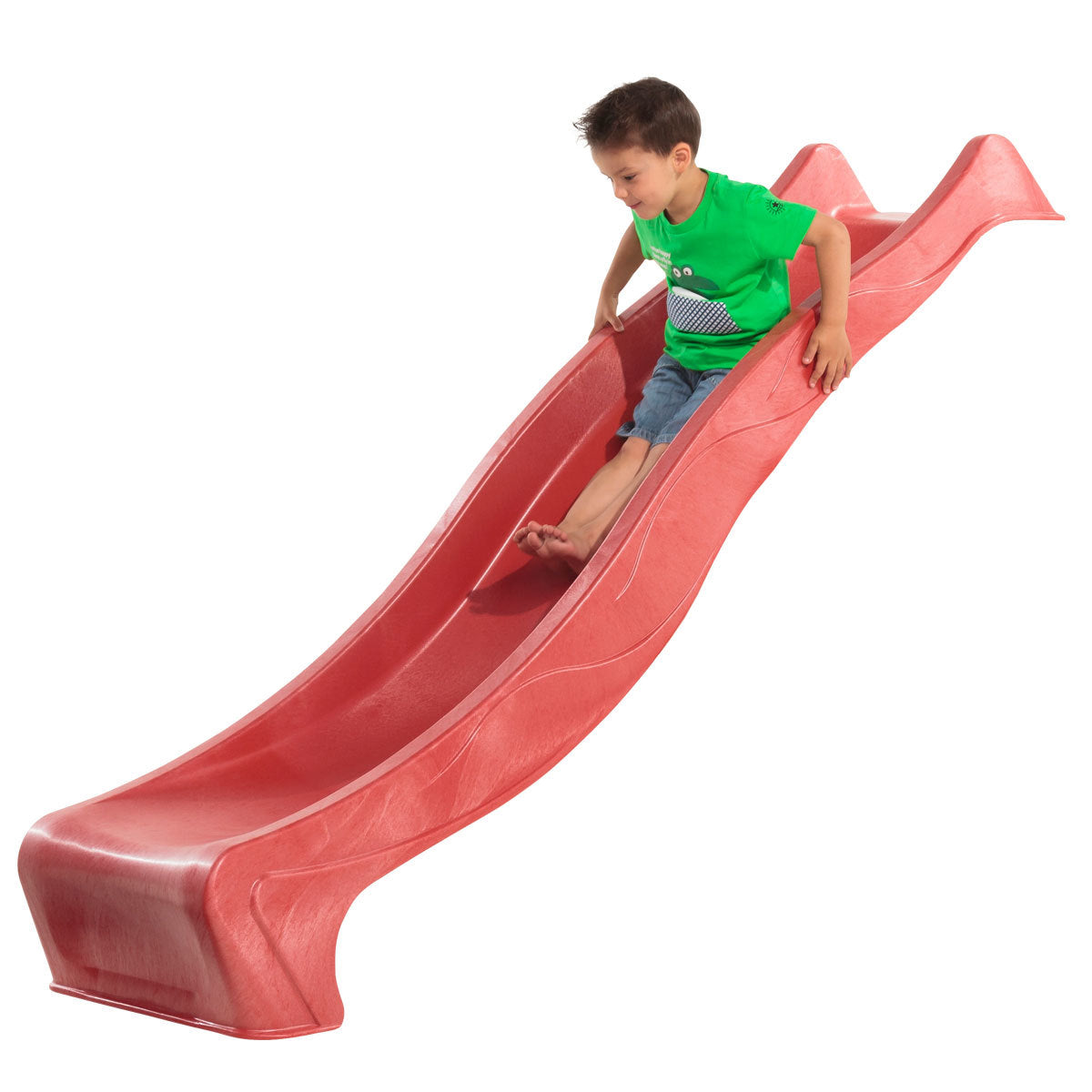 Red 8ft / 2.4m Garden Wave Slide For Climbing Frame - Collection Only