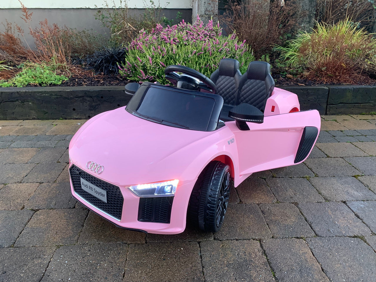 Audi R8 Spyder Licensed Kids Ride on Electric Car - Pink image 3