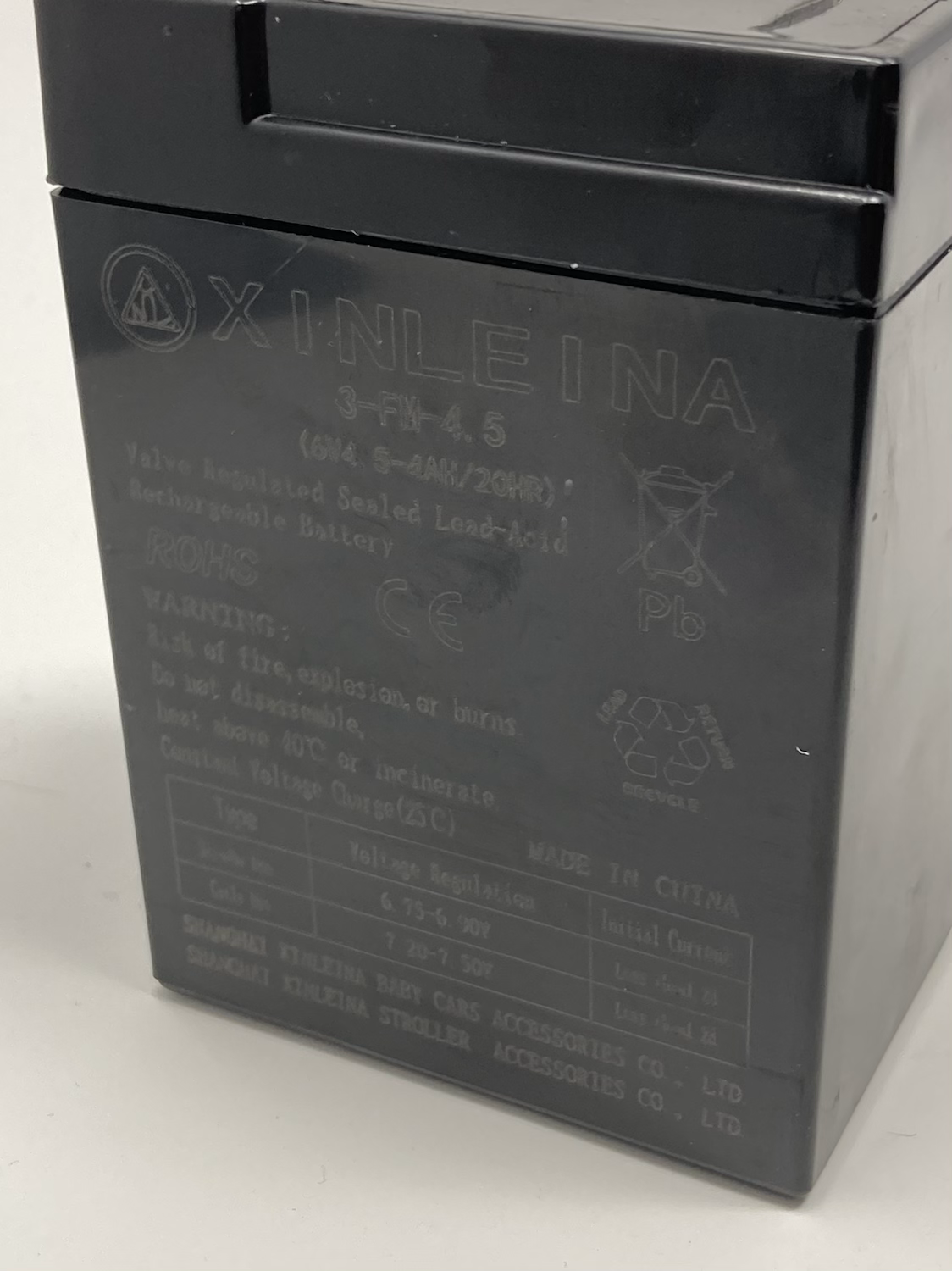 6v 4.5ah Rechargeable Battery