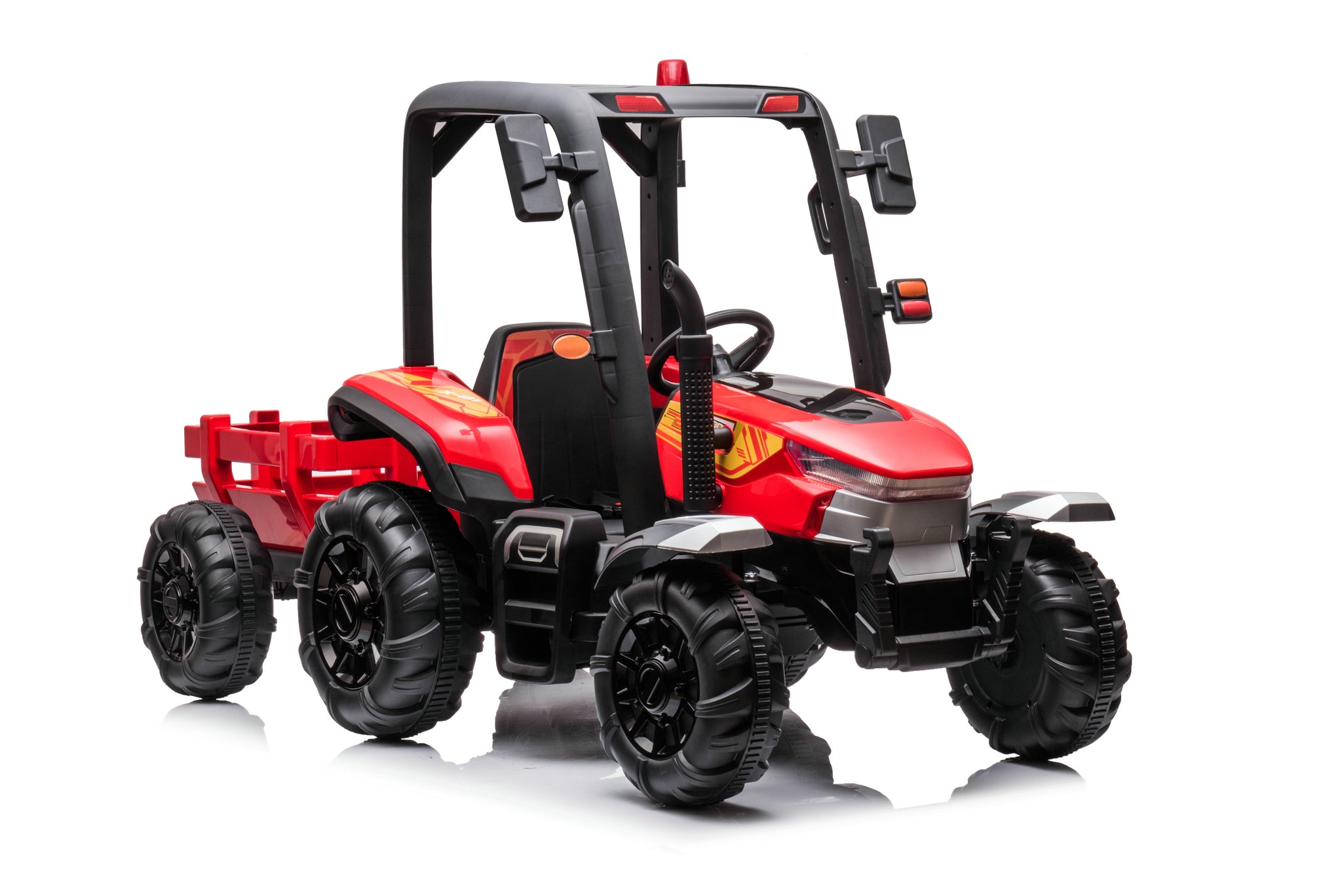 AgriRider Pro™ 24V Electric Ride-On Tractor & Trailer Red