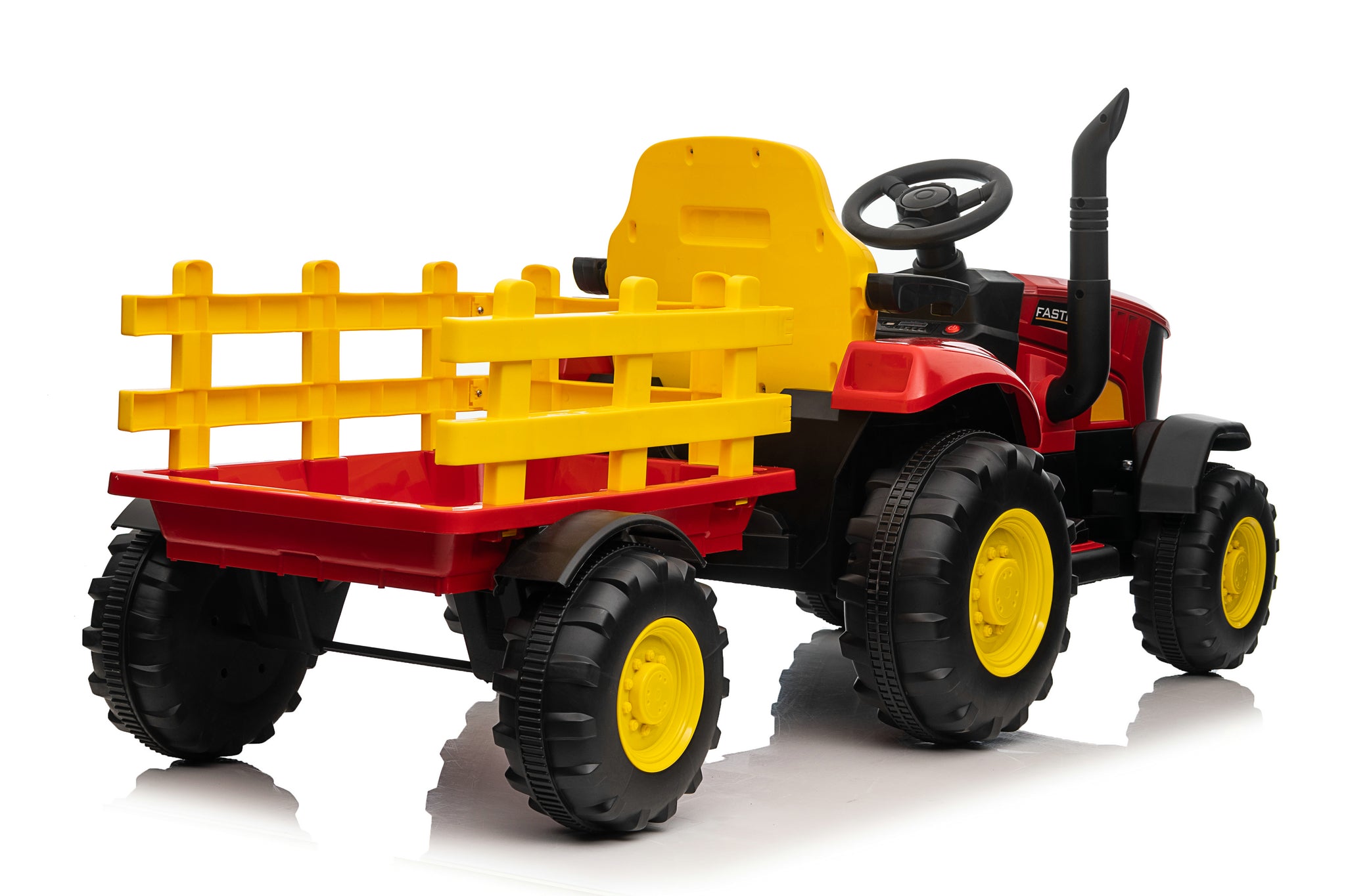 AgriRider 12V Electric Ride On Tractor & Trailer Red