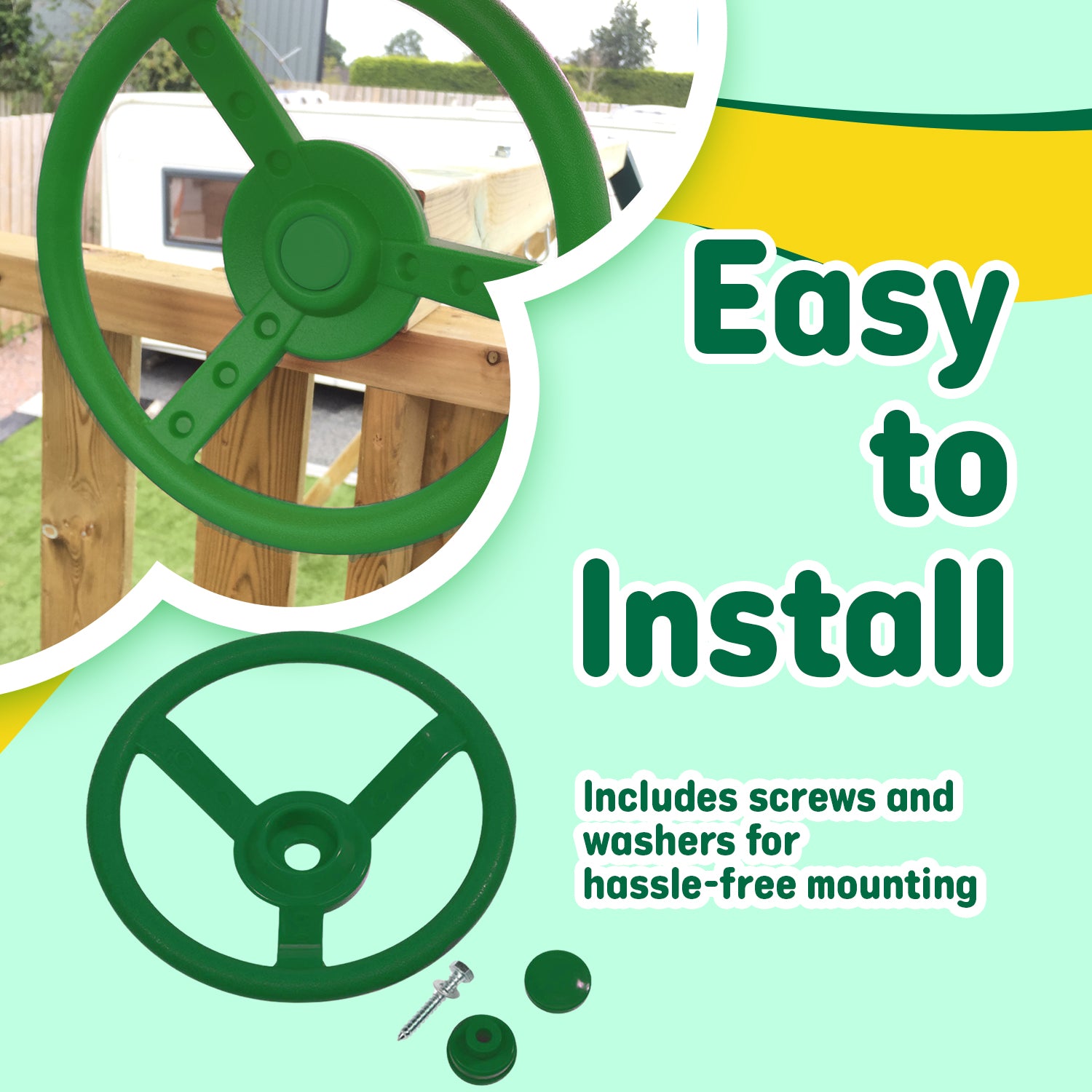 Toy Steering Wheel for Children's Climbing Frame / Treehouse