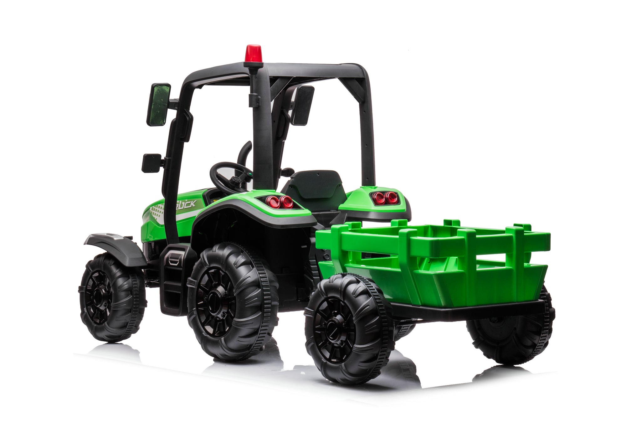 AgriRider Pro™ 24V Electric Ride-On Tractor & Trailer Green