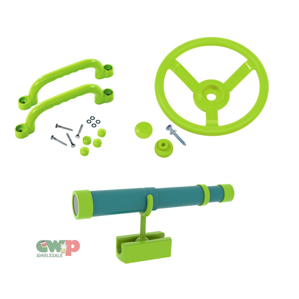 Climbing Frame Explorer Pro Bundle – Telescope 2.0, Steering Wheel & Handles - Climbing Frame Accessories
