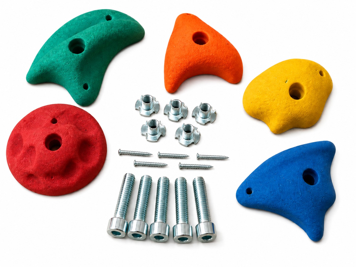 Large Resin Climbing Rocks – 5 Pack with Fixings for Climbing Frames - Climbing Frame Accessories