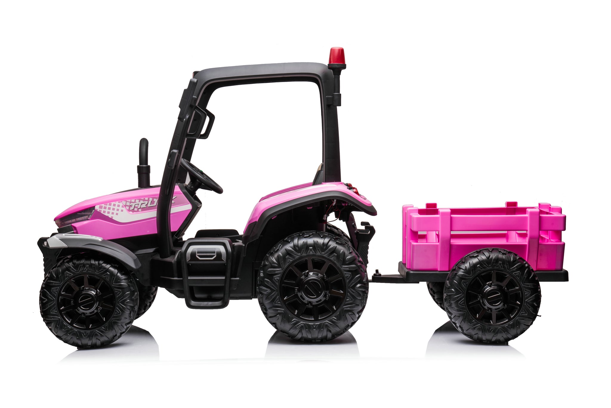 AgriRider Pro 24V Electric Ride-On Tractor & Trailer Pink