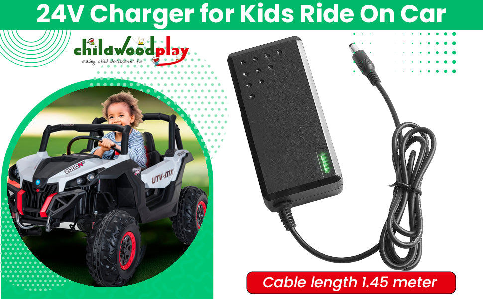 24v Battery Charger for Kids Electric Ride on Cars /Jeeps