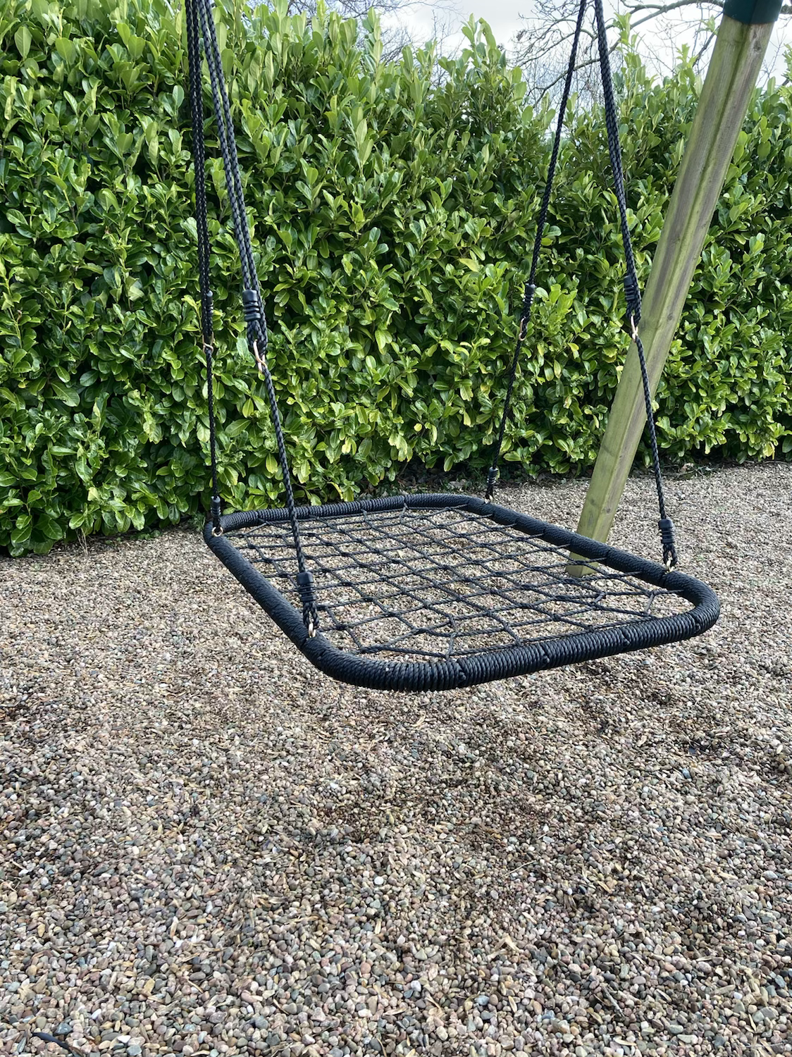 Rectangular Crow Nest  Swing Seat for climbing frame Black 1200 x 800mm