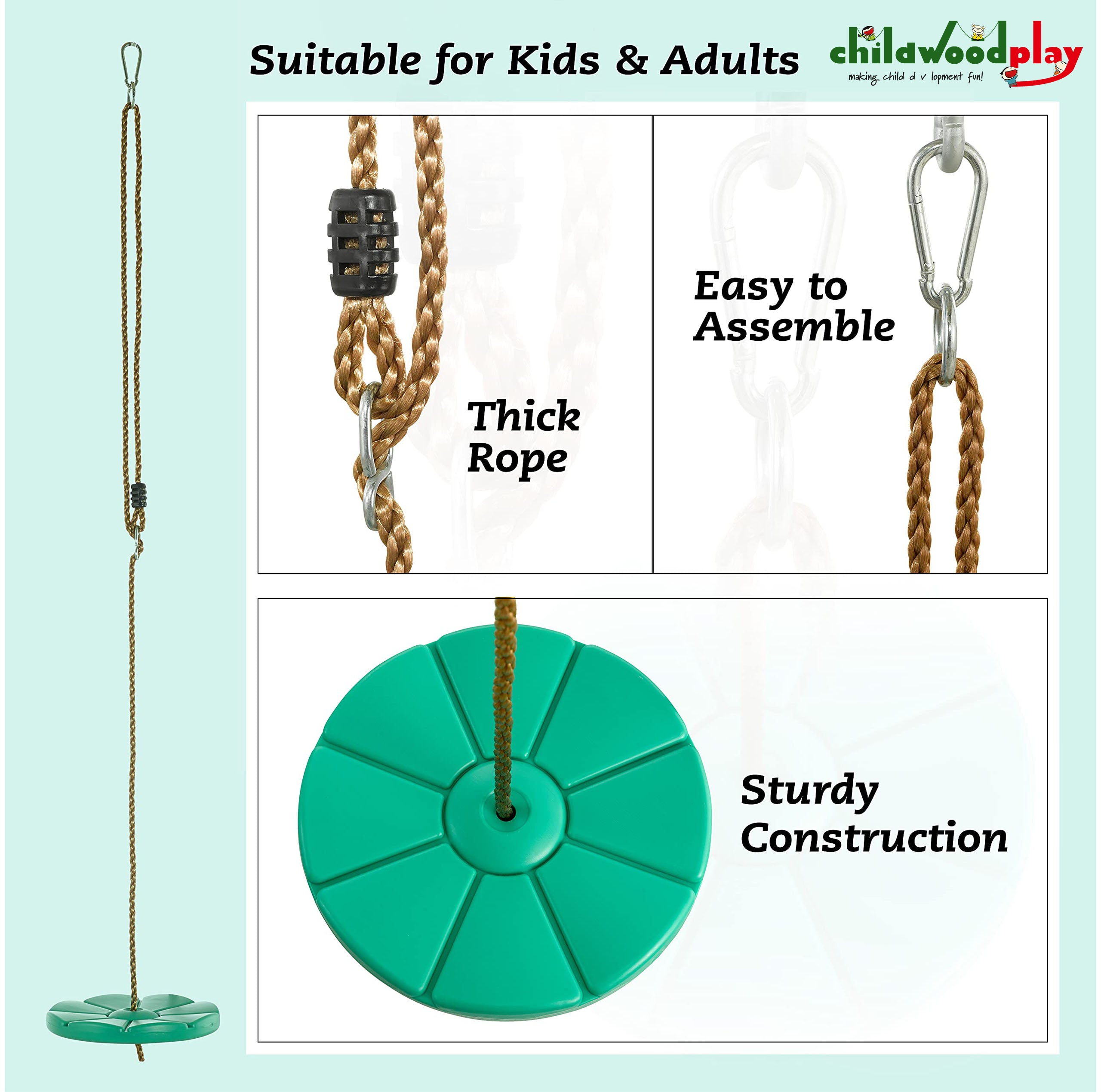 Children's Disc Button Monkey Swing Seat