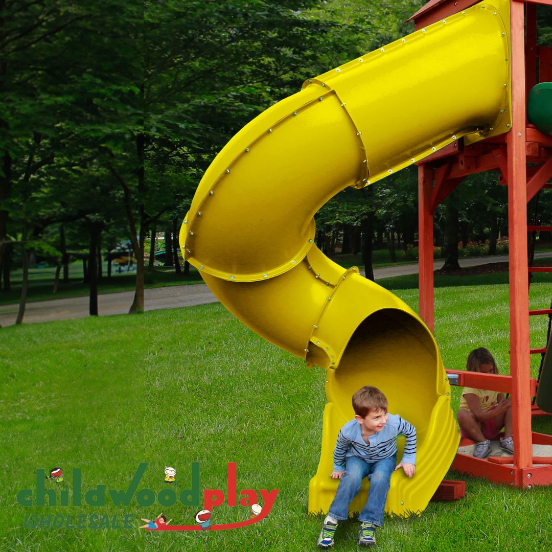 7ft Tube Twist Tunnel Slide for Climbing Frames  Heavy-Duty Outdoor Spiral Slide