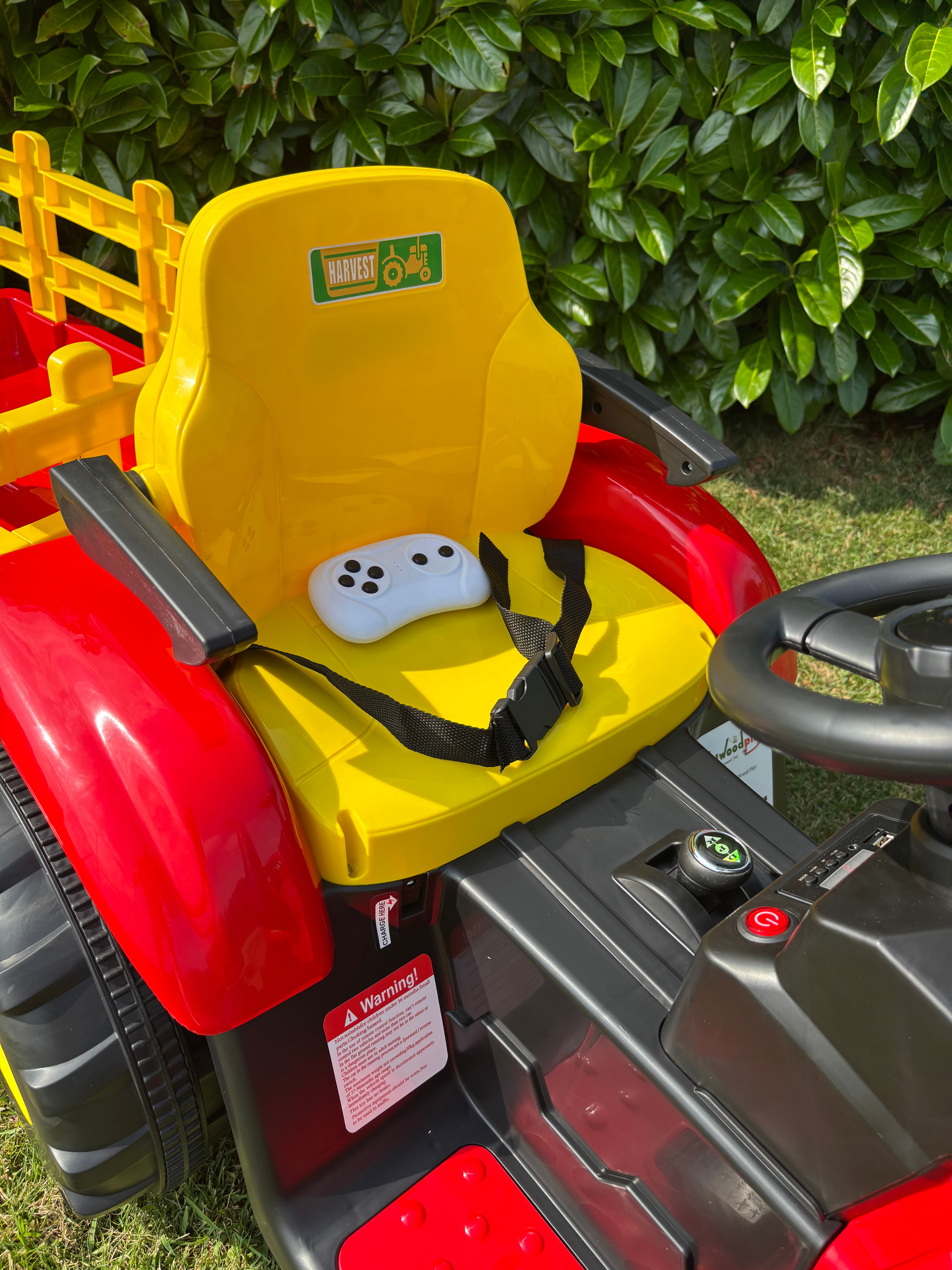 AgriRider 12V Electric Ride On Tractor & Trailer Red