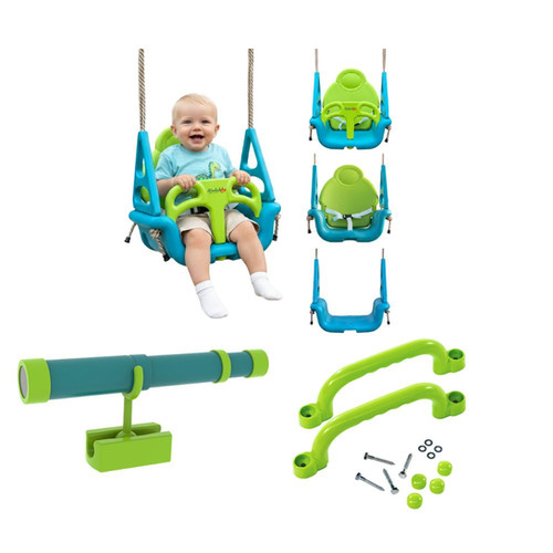 GrowSwing™ 3-in-1 Swing & Accessories Bundle | Climbing Frame Set - Climbing Frame Accessories